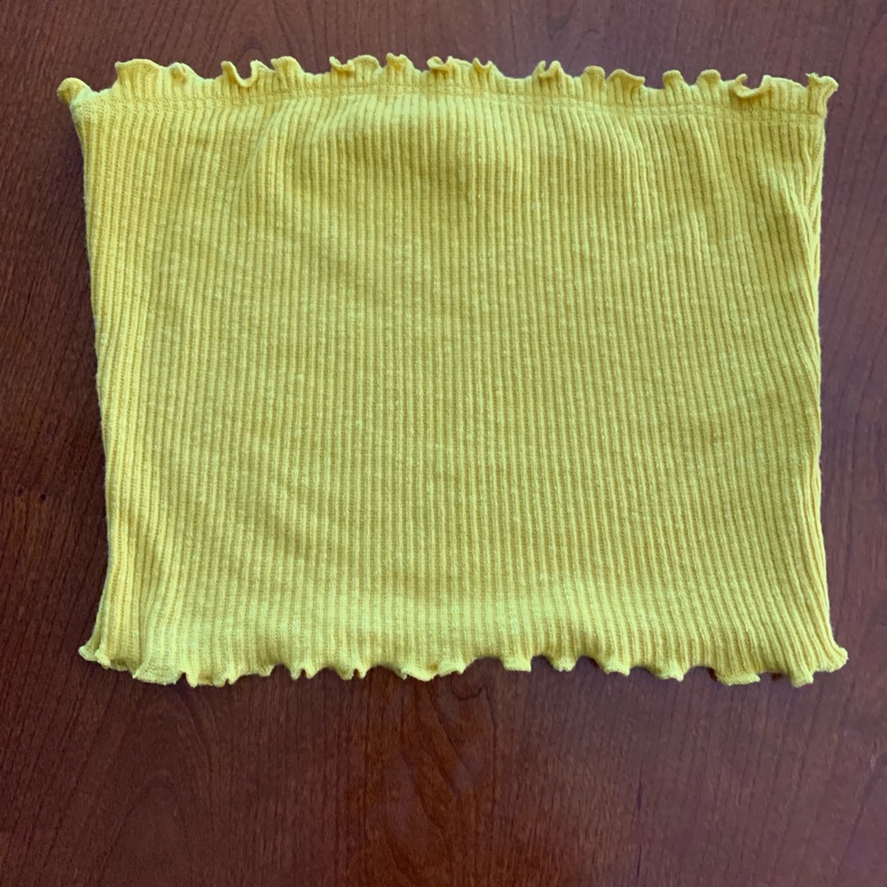 Yellow crop top